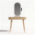 Lustro toaletka z drewna w kolorze naturalnym 70 x 40 x 150cm